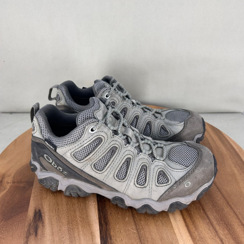 Oboz Sawtooth II Low B-DRY Waterproof Hiking Shoes Gray Womens Size 9 Trail